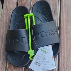 CROCS Unisex black Slide Sandals Size M9/w11